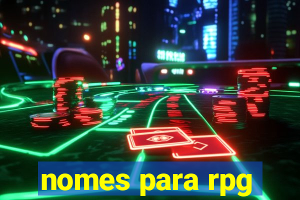 nomes para rpg